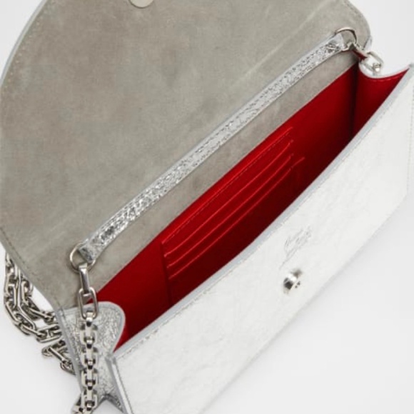 Women’s Christian Louboutin LOUBI 54 clutch bag/shoulder bag with chain Italy - Picture 16 of 16